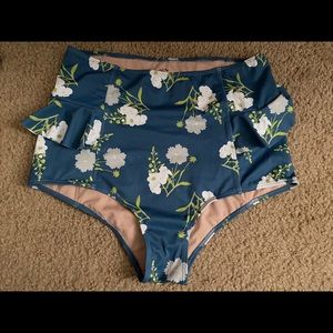 Kortni Jeane Blue Floral Bottoms